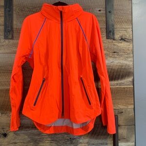 EUC - Athleta - Rain Runner Jacket - Bright Orange - Extra Large